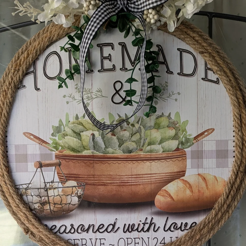 Rustic Kitchen Wall Decor with Rope Accent - Picture 12 of 13